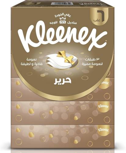 مناديل وجه حريرية من كلينكس، 3 طبقات، 50 منديل 