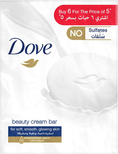 Dove moisturizing soap 6 pieces