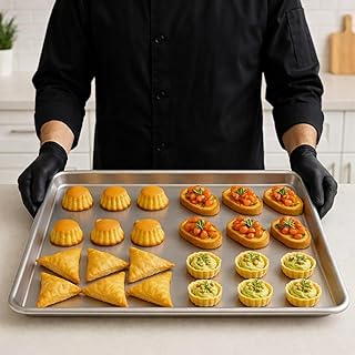 المفرج للأوانى المنزلية Aluminum Rectangular Oven Tray Silver 60x40cm White