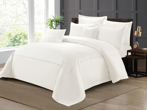 مفرش VIP فندقي قطن فاخر مزدوج 9 قطع - سكري